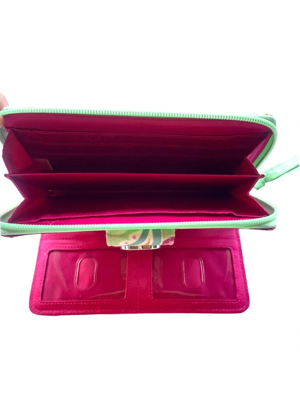 SALE Vera Bradley Mint Multi Quilted turn lock wallet - Picture 3 of 9